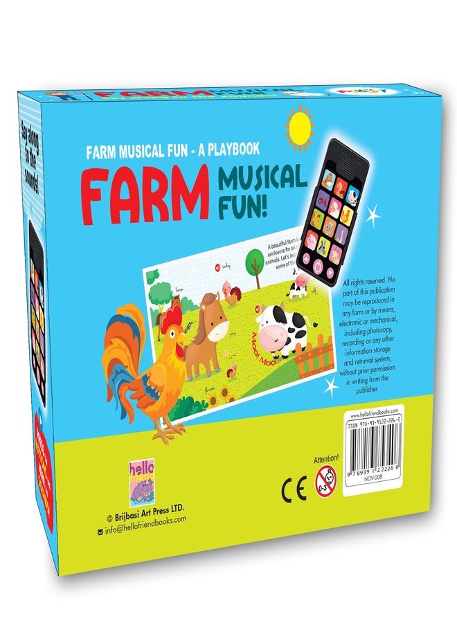 BRIJBASI Guitar Sound Board Book | Interactive Musical Learning Toy Book | Touch and Feel Fun for Kids and Toddlers (Farm) - Image 4